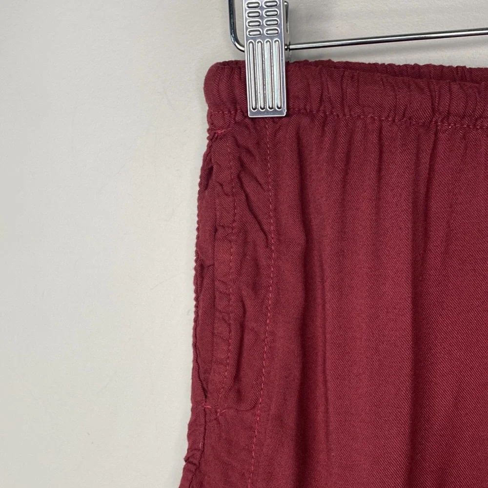 Brandy Melville Burgundy Eve Drawstring Shorts - Picture 6 of 11